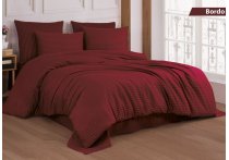 Постельное белье сатин страйп Cotton Shine - Bordo (Turkey), евро